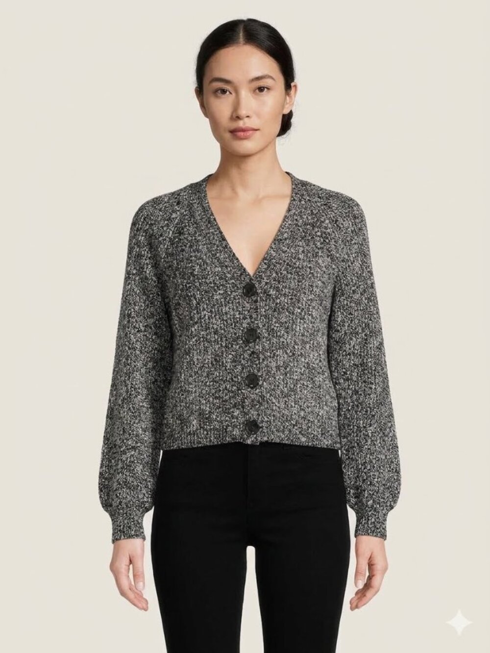 Evereve black & white cardigan, size XS